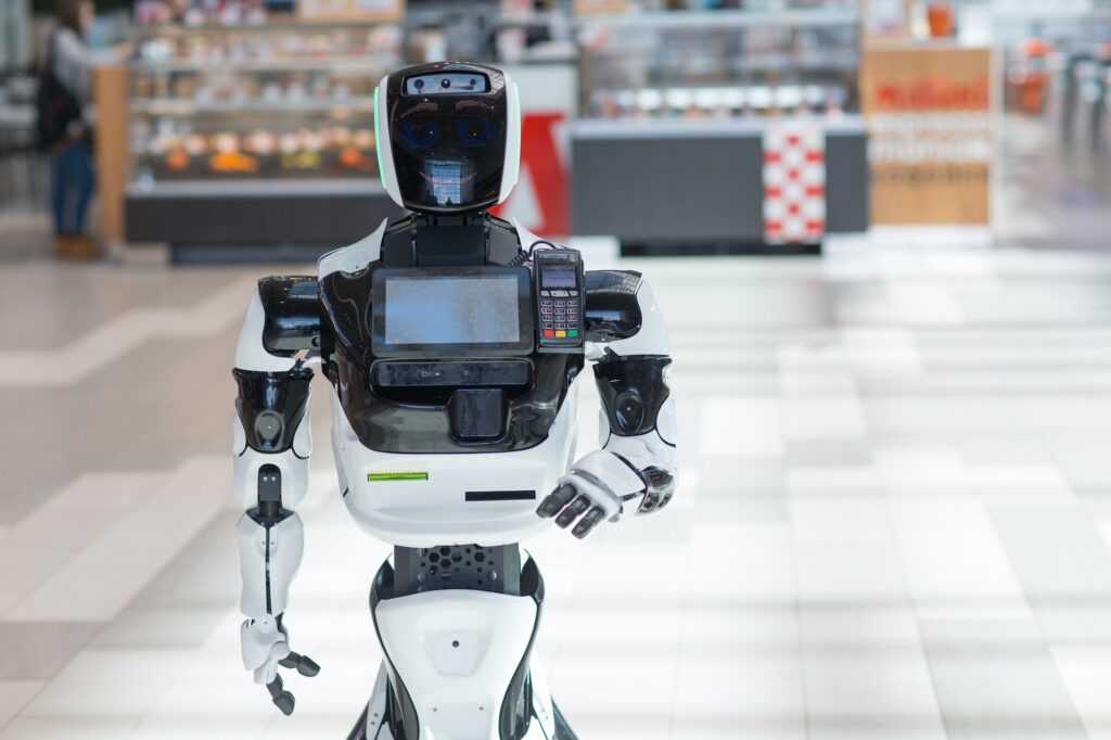 Robot informant in the store